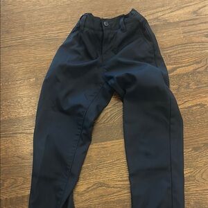 Navy Dress Pants with Elastic Waistband